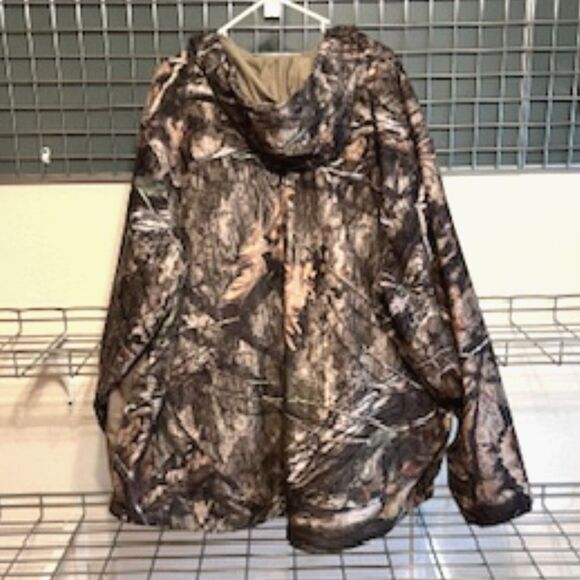 Camouflage Hunting Jacket . Size: 3XL {54-56} . w/ Hoodie . Mossy Oak - Picture 2 of 5